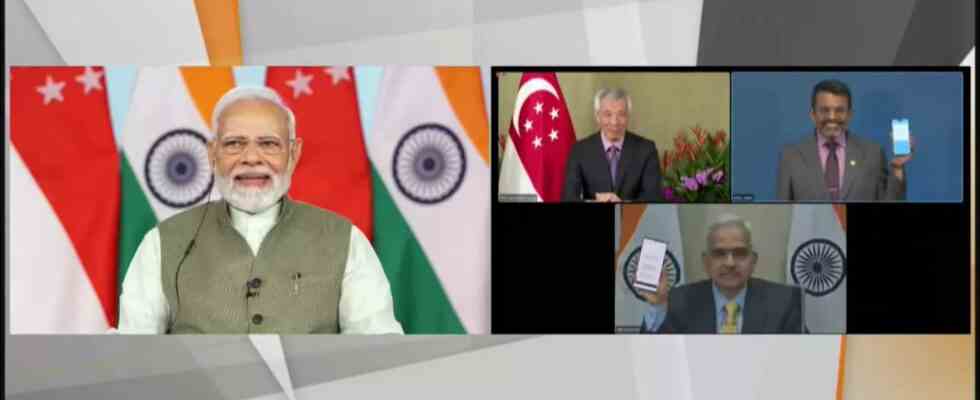 Upi Indien verbindet UPI mit Singapurs PayNow Was PM Modi