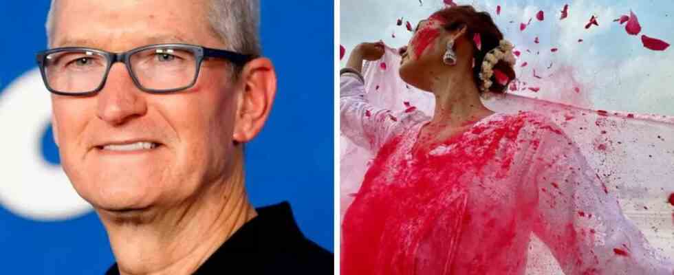 Apple CEO Tim Cook wuenscht Holi mit diesen auf dem iPhone