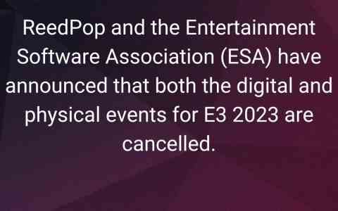 Die E3 2023 wurde abgesagt