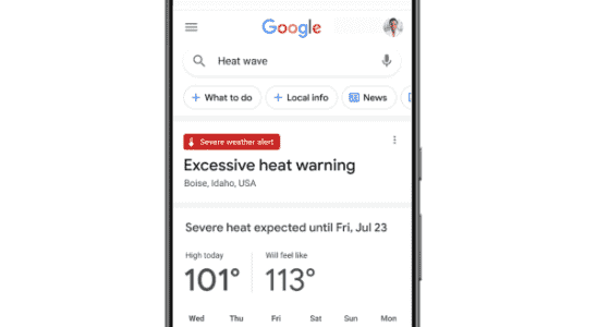 Google fuehrt bald neue extreme Hitzewarnungen in der Suche ein