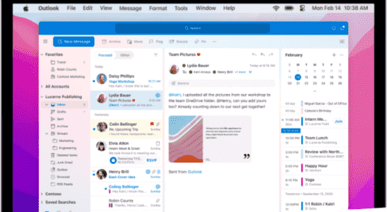 Outlook Die neu gestaltete Outlook fuer Mac App von Microsoft kann