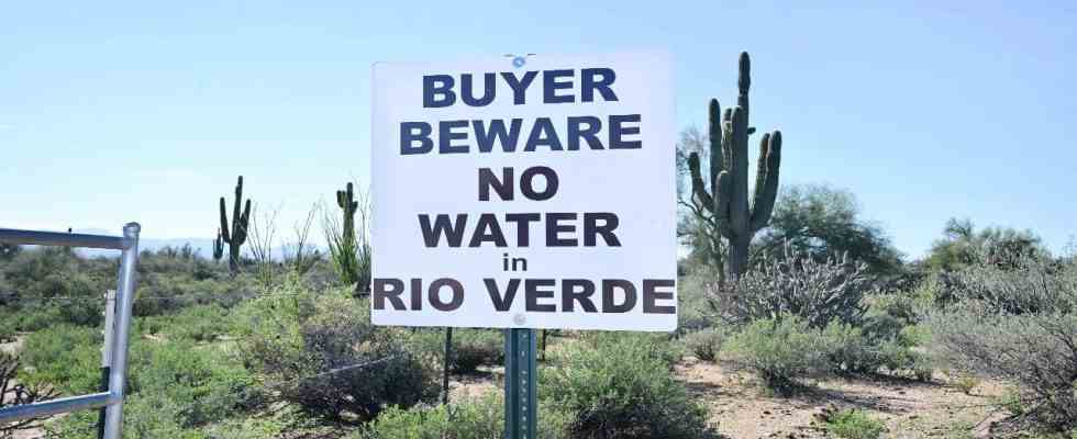 Pappteller und kurze Duschen Leben ohne Wasser in Arizona