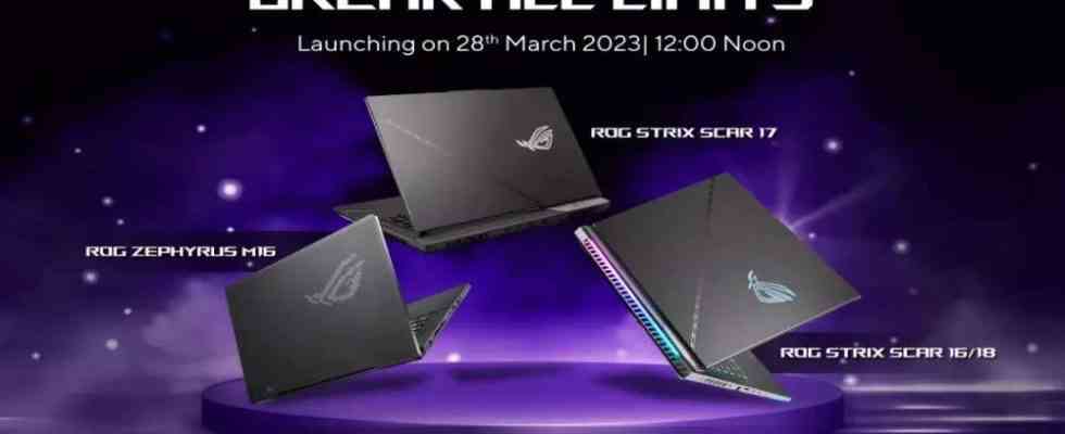 Rog Asus 2023 ROG Strix Scar Serie und Zephyrus M16 kommen