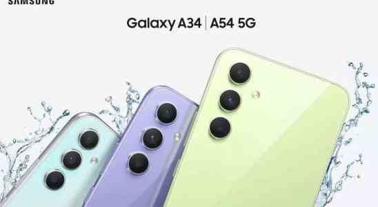 Samsung Samsung Galaxy A54 Galaxy A34 Smartphones mit wasserfestem Design