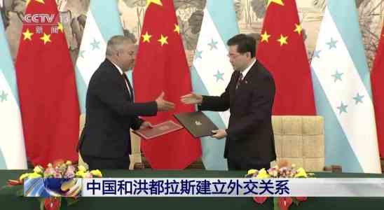 Taiwan Honduras nimmt nach dem Bruch Taiwans diplomatische Beziehungen zu