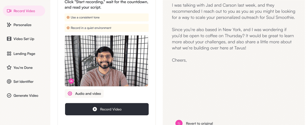Tavus nutzt generative KI um personalisierte Videos mit Stimmen und