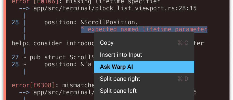 Warp bringt einen KI Bot zu seinem Terminal