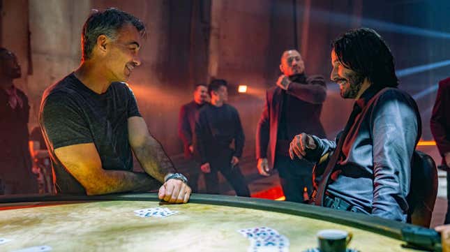 Chad Stahelski, Keanu Reeves bei der Arbeit an John Wick: Kapitel 4