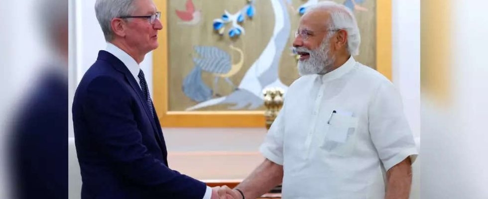 Apple Tim Cook trifft PM Narendra Modi Das hat Apple