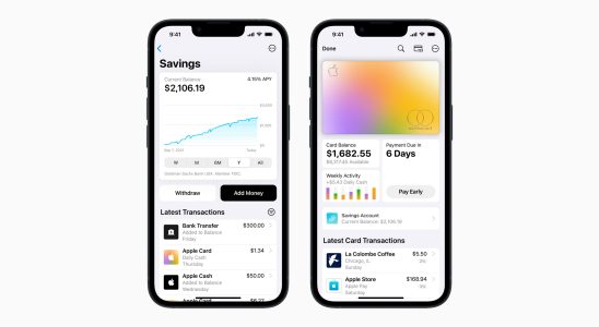 Apple fuehrt die Sparkonten der Apple Card mit 415