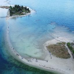 Der Wasserstand im Gardasee erreicht aufgrund der Duerre in Italien