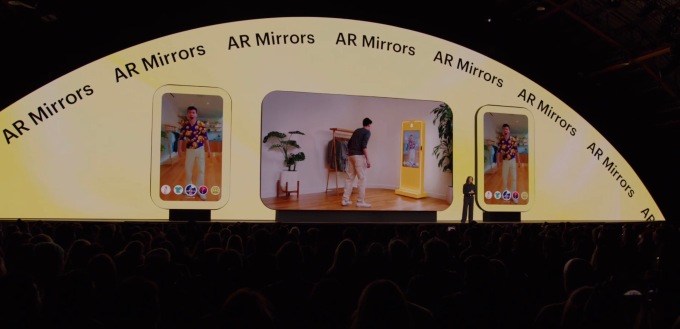 Die AR Technologie von Snapchat kommt mit „AR Mirrors in die