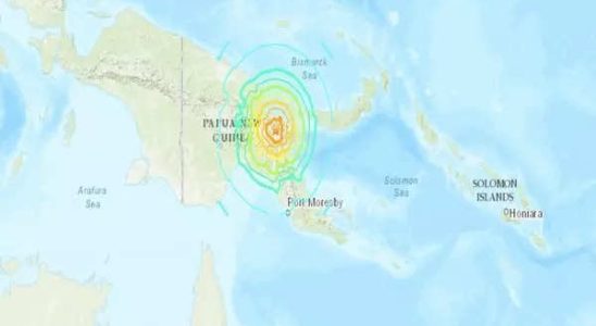 Erdbeben der Staerke 70 trifft West Papua Neuguinea USGS