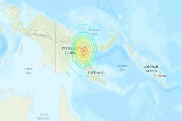 Erdbeben der Staerke 70 trifft West Papua Neuguinea USGS