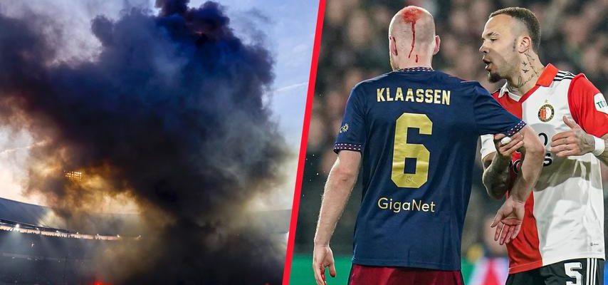 Feyenoord Ajax schloss zweimal wegen Rauch und Beschuss von Klaassen