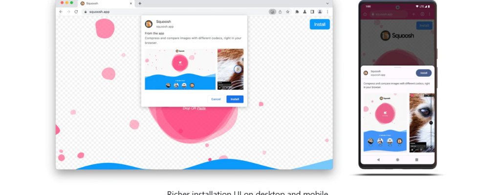 Google verbessert den Installationsprozess fuer Web Apps mit seiner neuen Benutzeroberflaeche