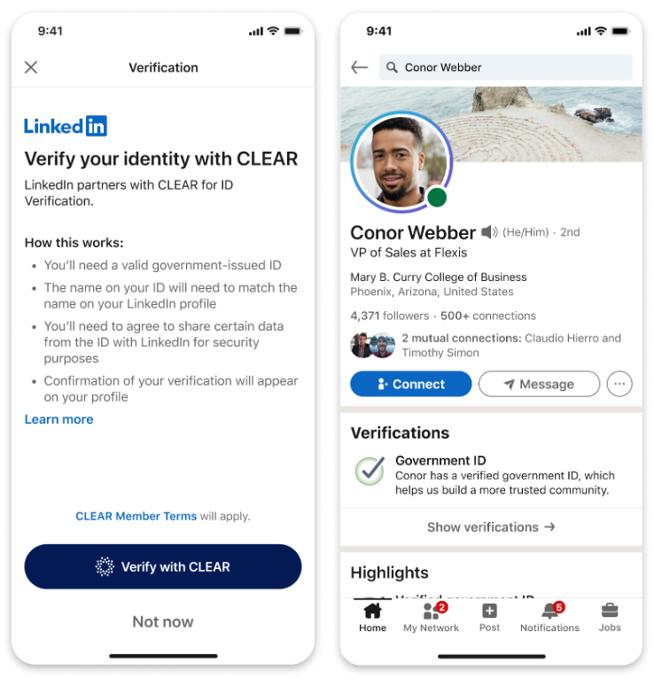 Die neue Verifizierung von LinkedIn 