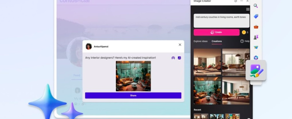 Microsoft veroeffentlicht das AI Image Creator Tool von Edge fuer alle