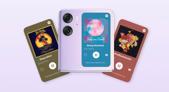 Oppo bringt Spotify Cover Screen Widget zu Find N2 Flip