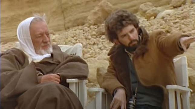 Alec Guinness, George Lucas in The Making of Star Wars