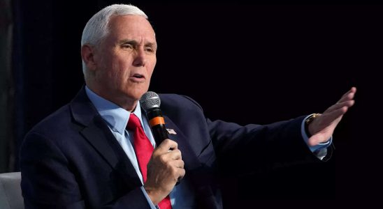 „Der fruehere US Vizepraesident Mike Pence erscheint vor der Grand Jury