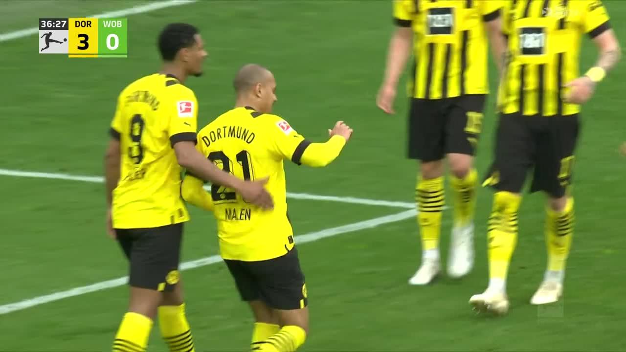 Bild aus Video: Malen macht 3:0 für Dortmund