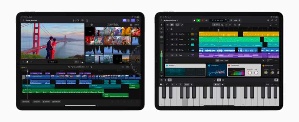 Apple kuendigt Final Cut Pro Logic Pro fuer iPad an