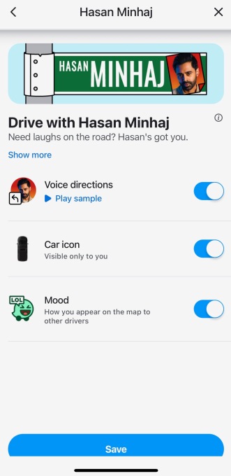 Der Komiker Hasan Minhaj kann Sie jetzt auf Waze durch
