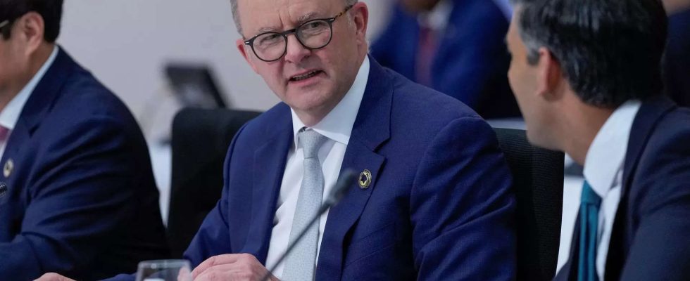 Der australische Premierminister Anthony Albanese unterstuetzt die G7 bei der