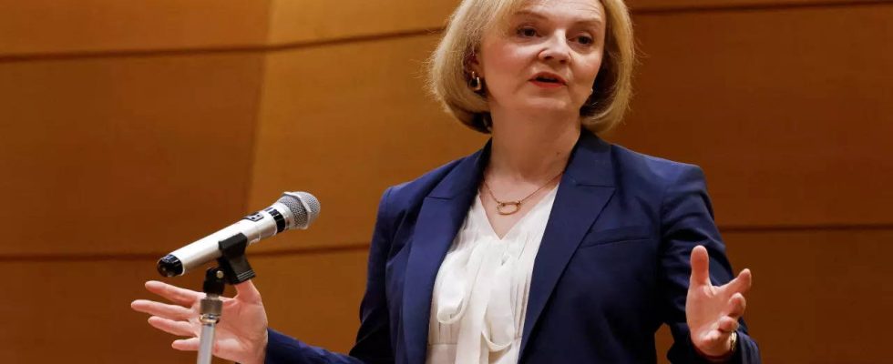 Die ehemalige britische Premierministerin Liz Truss warnt vor Drohungen Chinas