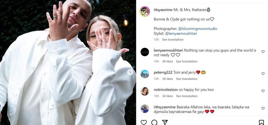 Fussballer Mohamed Ihattaren heiratete die Influencerin Yasmine Verleumden