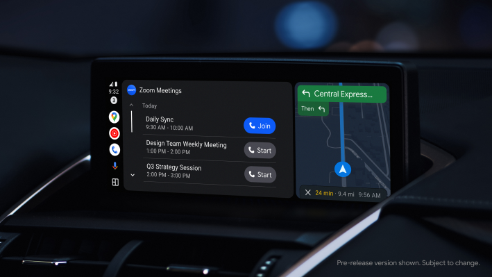 Google fuegt Android Auto Konferenzen von Cisco Microsoft und Zoom