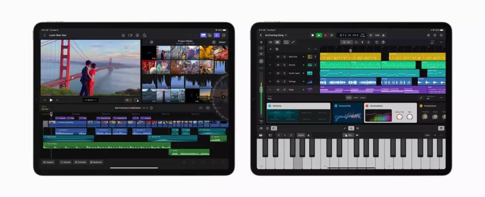 Ipad Final Cut Pro und Logic Pro kommen auf dem