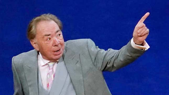 Andrew Lloyd Webber, der hilfreich auf Stellen hinweist, an denen sich Phantome möglicherweise verstecken könnten