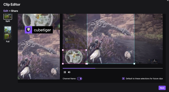 Mit dem neuen Clip Editor von Twitch ist das Teilen vertikaler