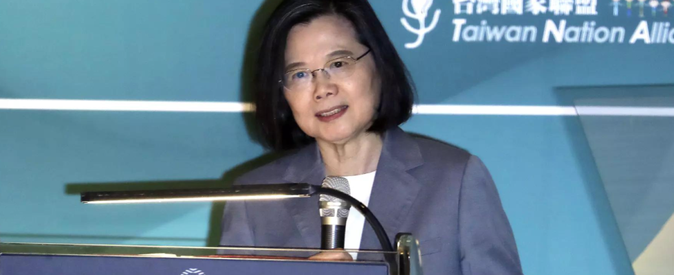 Taiwan Taiwans Praesidentin Tsai Ing wen hofft den US Sicherheitsaustausch zu vertiefen