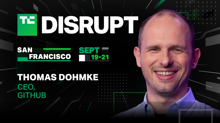 Thomas Dohmke von GitHub spricht auf der Disrupt SaaS Stage