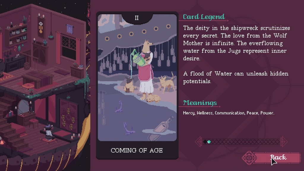 Vorschau auf die Spieldemo „The Cosmic Wheel Sisterhood“ Deconstructeam Devolver Digitales narratives Hexenerlebnis