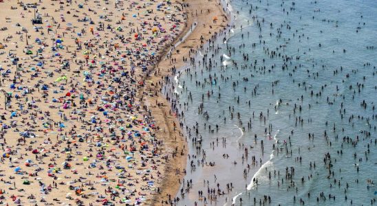 Achtung fuer tropisches Wochenende Schwimmen nicht empfohlen und kostenlose Sonnencreme