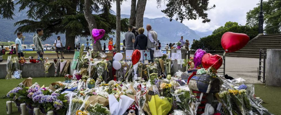 Annecy versammelt sich zur Unterstuetzung der Opfer von Messerangriffen