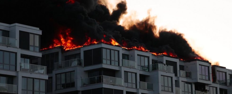 Bewohner gehen nach Grossbrand des Apartmentkomplexes Amsterdam Ost nicht nach