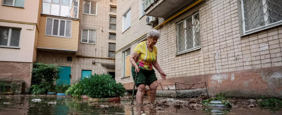 Dammbruch Russland sagt es habe UN Hilfe im Ueberschwemmungsgebiet wegen „Sicherheitsbedenken