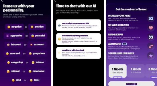 Die KI Dating App von Teaser verwandelt Sie in einen Chatbot