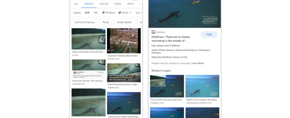 Google Der Faktencheck Explorer von Google funktioniert jetzt mit Bildern