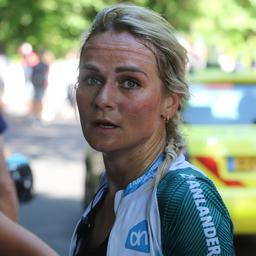 Irene Schouten bekommt nach Beendigung des NK Radsports einen Krampf „Was