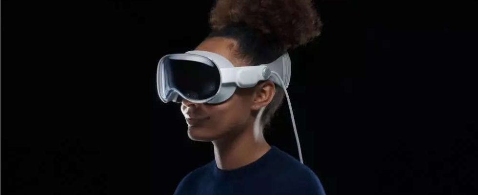 Moeglicherweise koennen Sie mit dem Vision Pro Headset von Apple trainieren