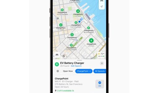 Muessen Sie Ihr Elektrofahrzeug aufladen Apple Maps zeigt offene Plaetze