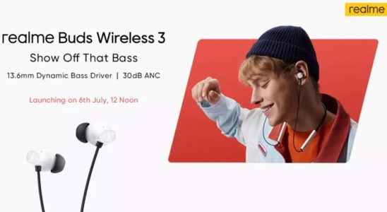 Realme Buds Wireless 3 Bluetooth Kopfhoerer mit ANC werden am 6