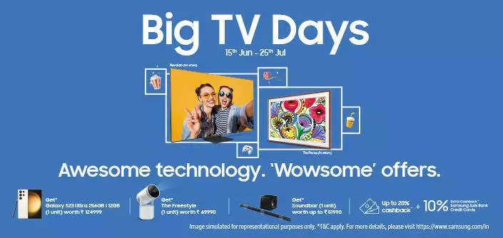 Samsung Big TV Days Verkauf Angebote und Rabatte fuer Premium Samsung Fernseher