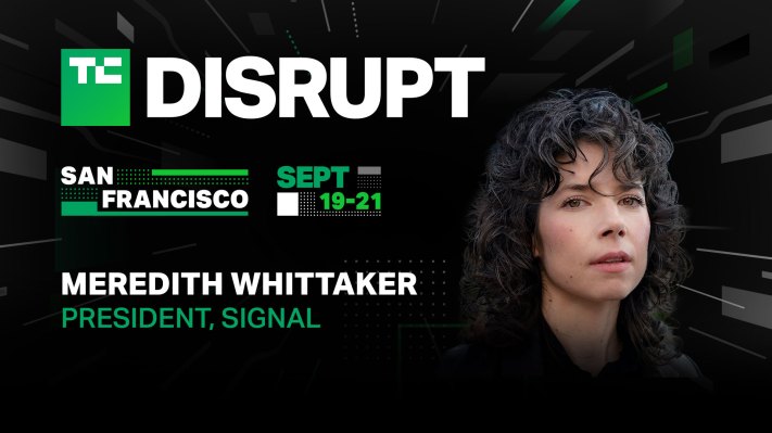 Signal spricht auf der Security Stage von Tech Disrupt 2023